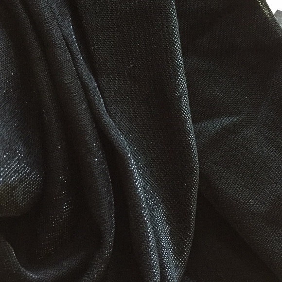 Onyx black lined metallic mesh Spaghetti straps - Picture 8 of 8